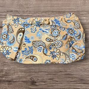 Retired Thirty-One Skirt Purse Cover -Tan w/Blue/Brown Paisley